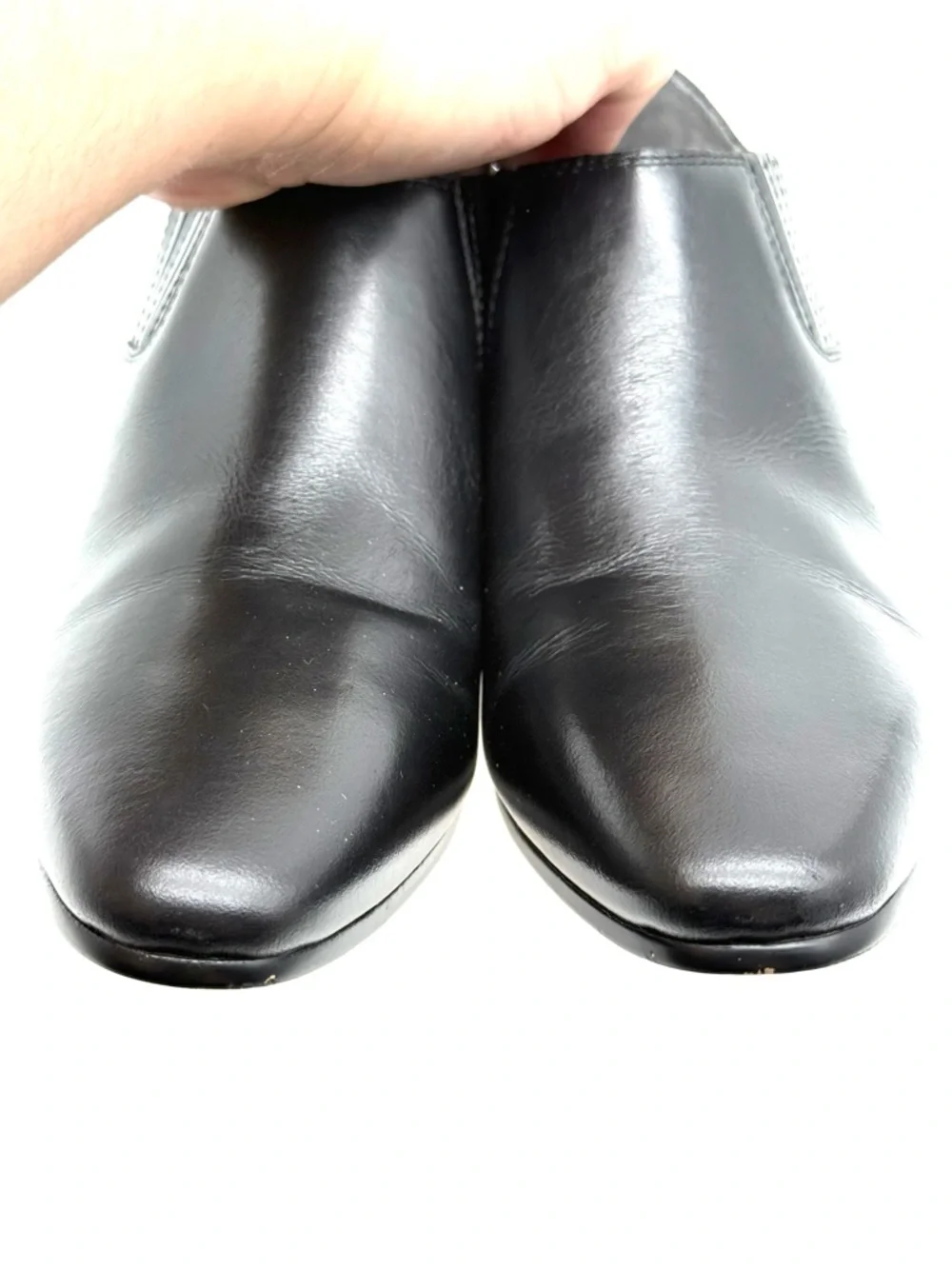 J.Crew Piper Low Ankle Boot Black Leather 6